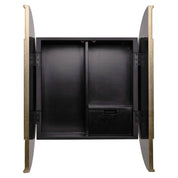 Wall cabinet Bowie 2-doors (Black/gold)