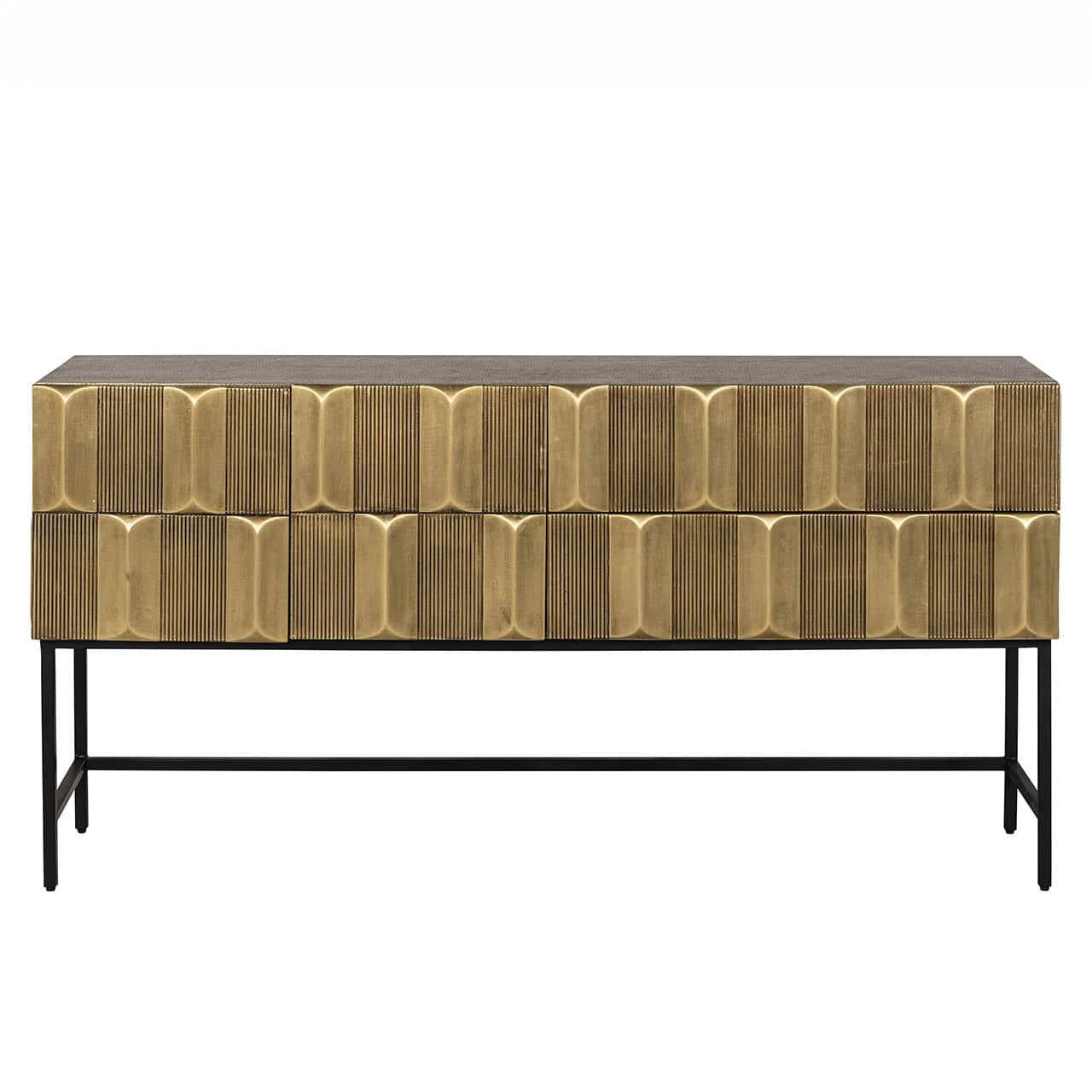 Sideboard Jaxx 2-doors 2-drawers (Black/gold)