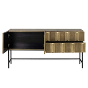 Sideboard Jaxx 2-doors 2-drawers (Black/gold)
