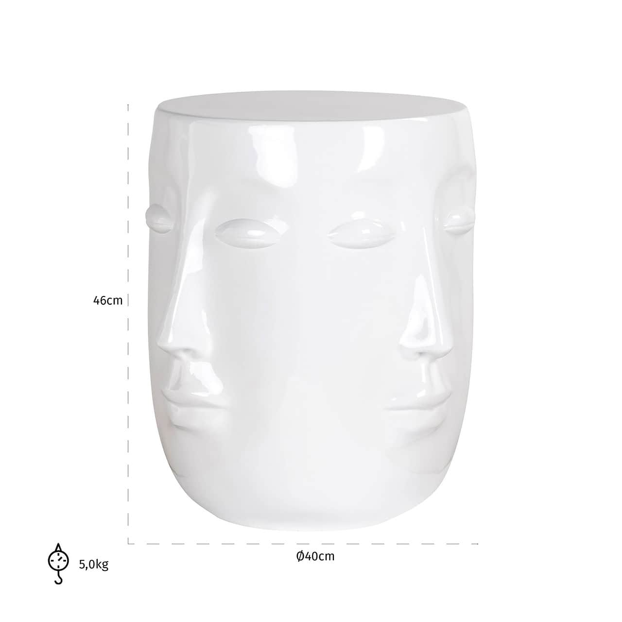 Mesa auxiliar Christy blanca