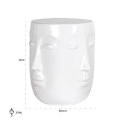 Mesa auxiliar Christy blanca