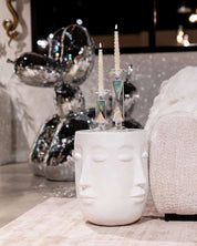Mesa auxiliar Christy blanca