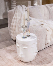 Mesa auxiliar Christy blanca