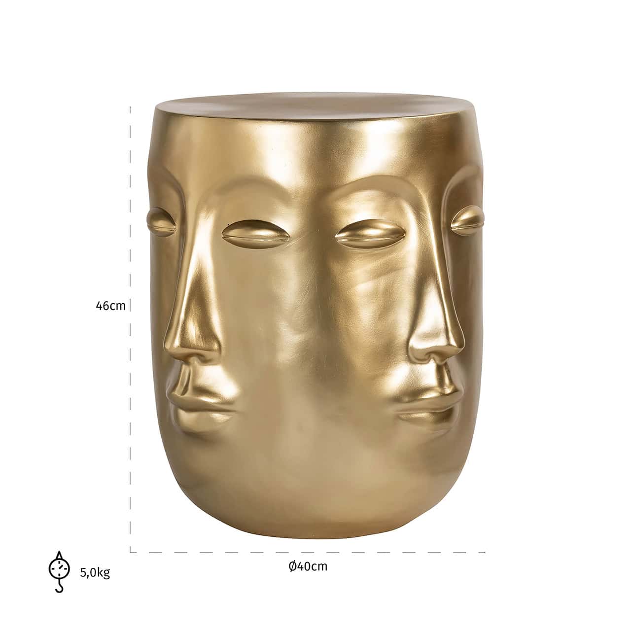 Mesa auxiliar Christy dorada (Oro)