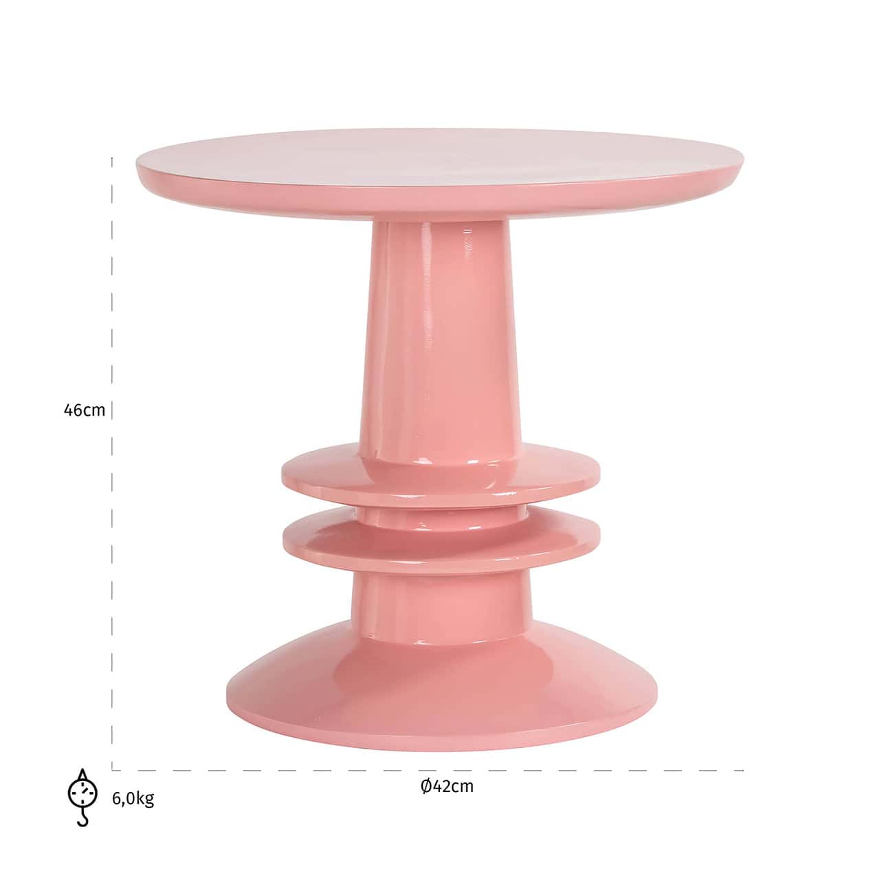 Mesa auxiliar Josy (Rosa)