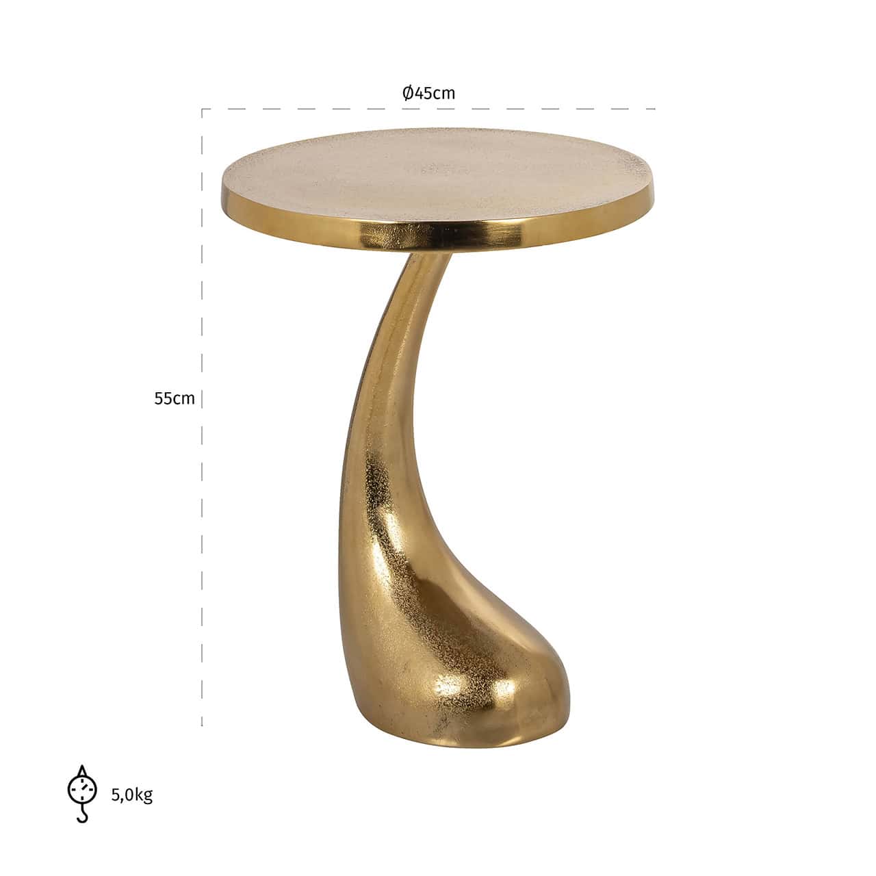 Mesa auxiliar Dolphin (Oro)