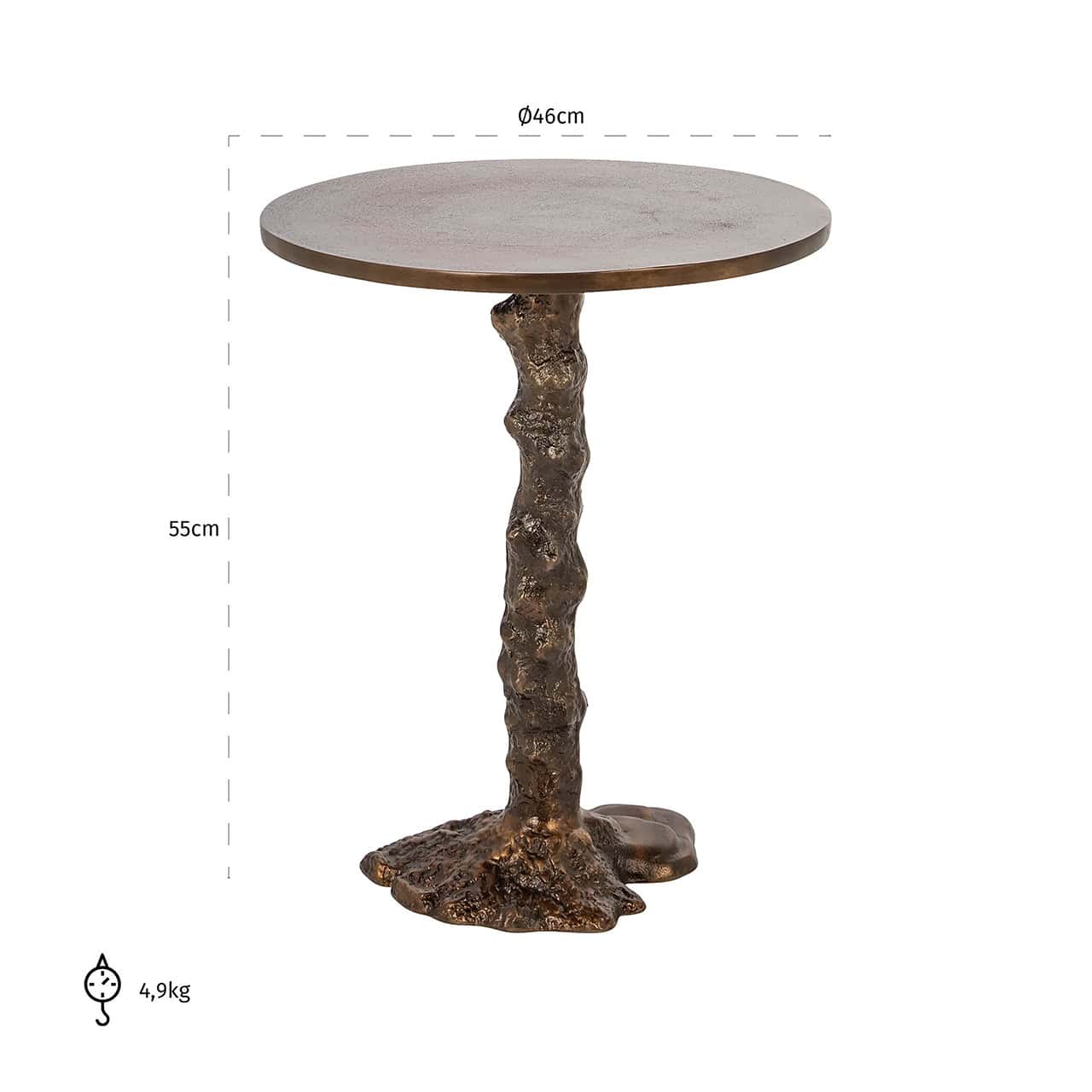 Mesa auxiliar Misty (bronce)