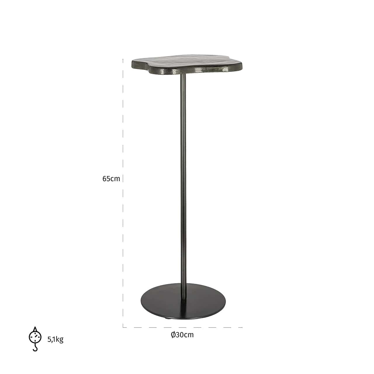 Mesa auxiliar Tillery (negra)