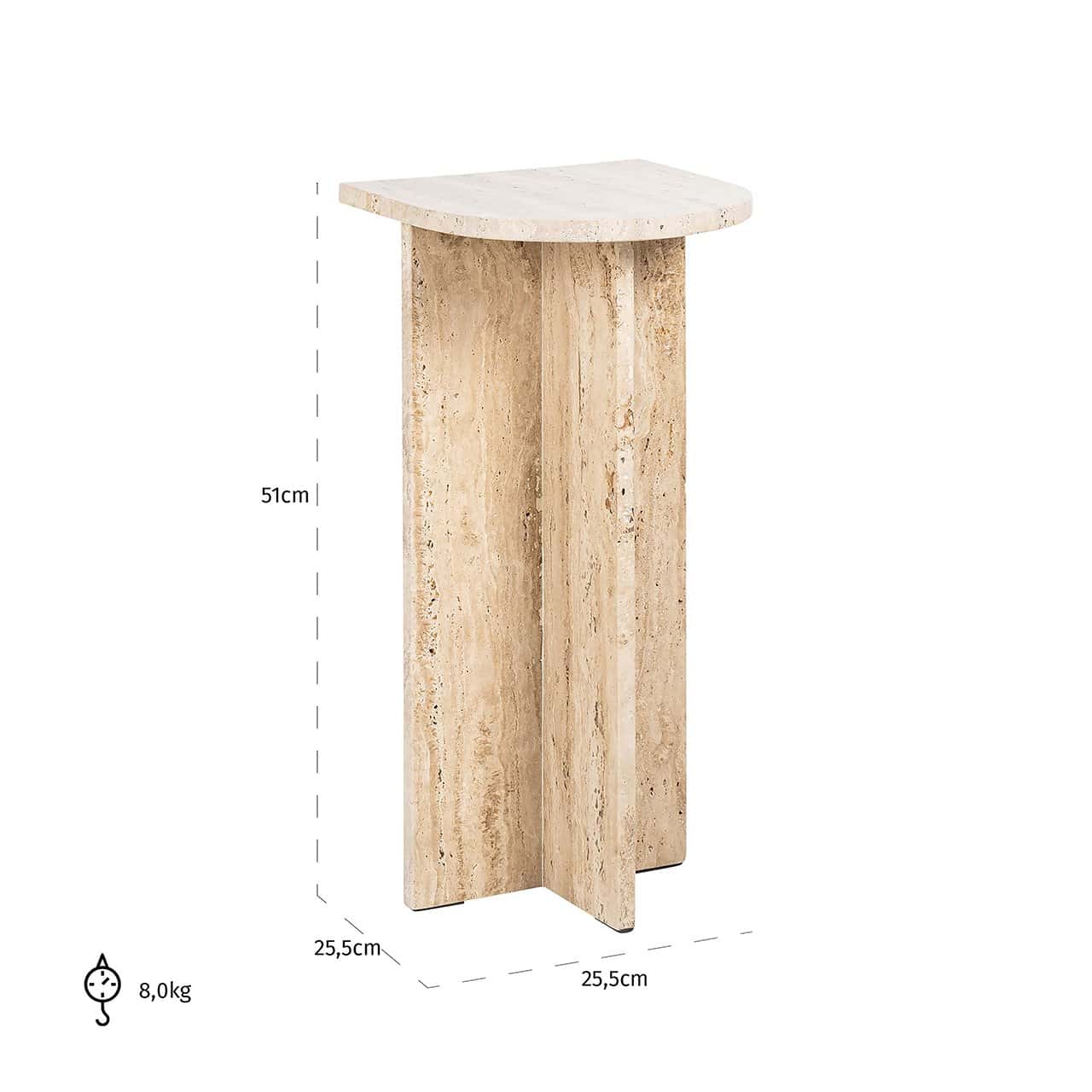 Mesa auxiliar Costello (Beige)