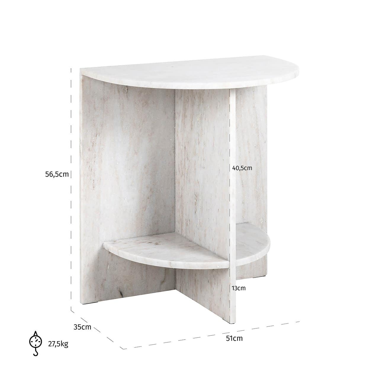 Mesa auxiliar Lansky (Beige)