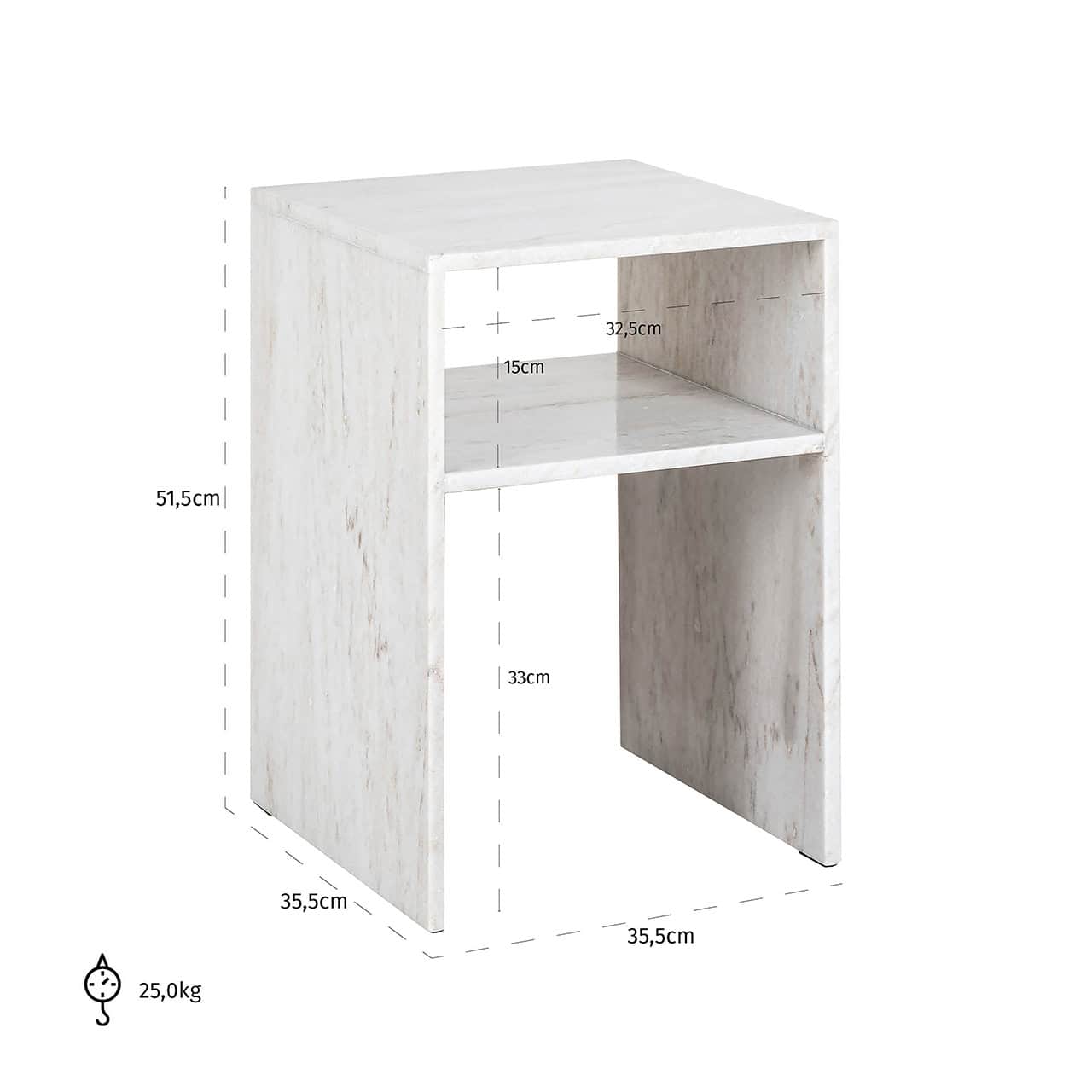Mesa auxiliar Moran (Beige)
