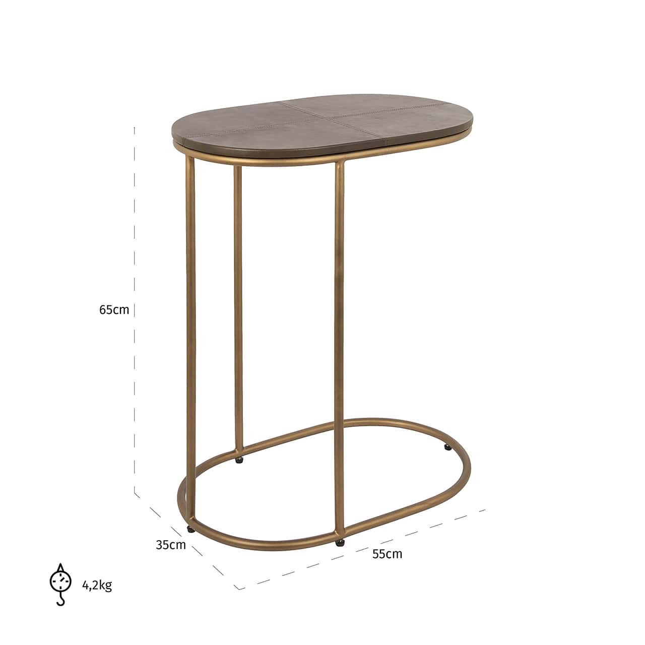 Mesa de sofá Zillon (Marrón)
