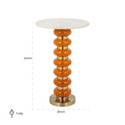 Mesa auxiliar Barbara naranja (Naranja)