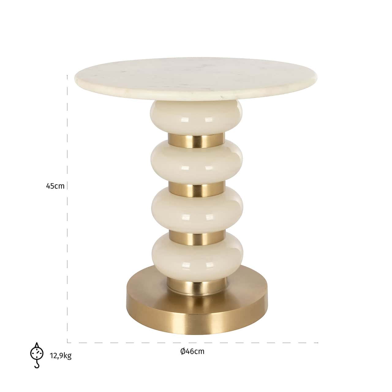 Mesa auxiliar Boann blanca (Blanco)