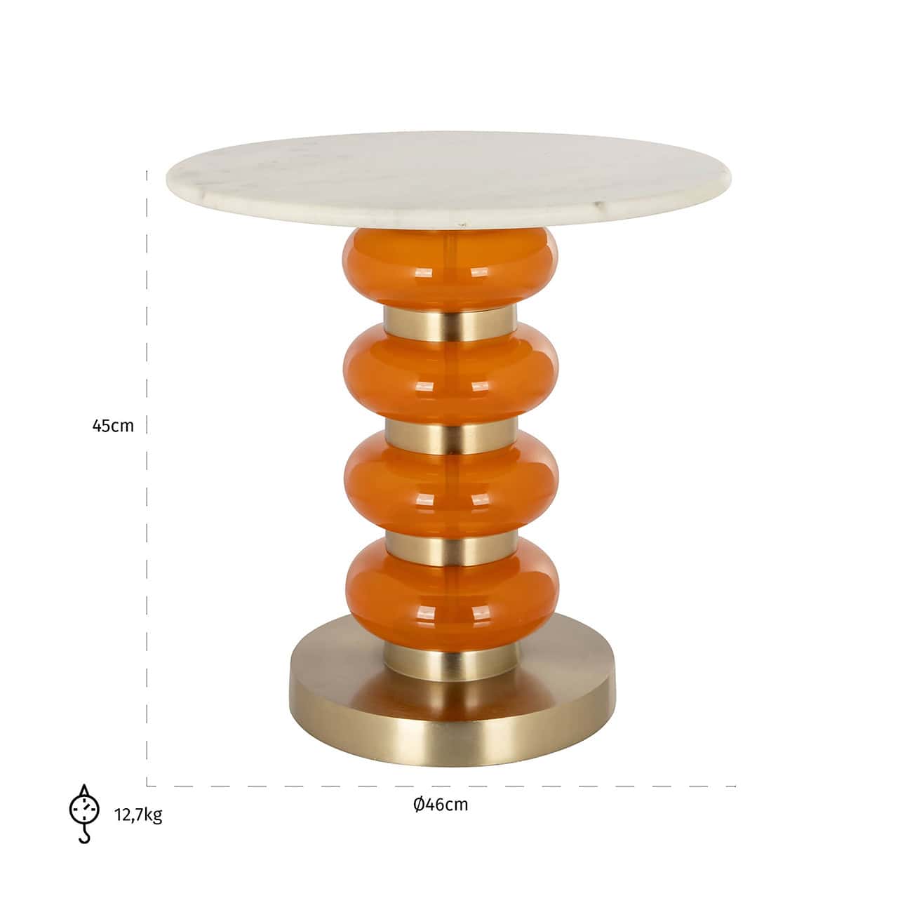 Mesa auxiliar Boann naranja (Naranja)