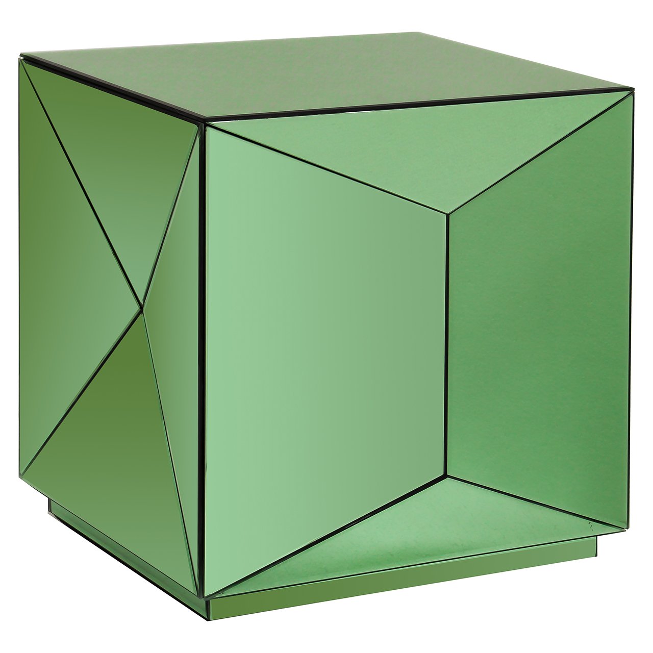 Mesa auxiliar Shifra espejo verde (Verde)