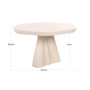 Outdoor dining table Urban Bloom sandstone 140x140