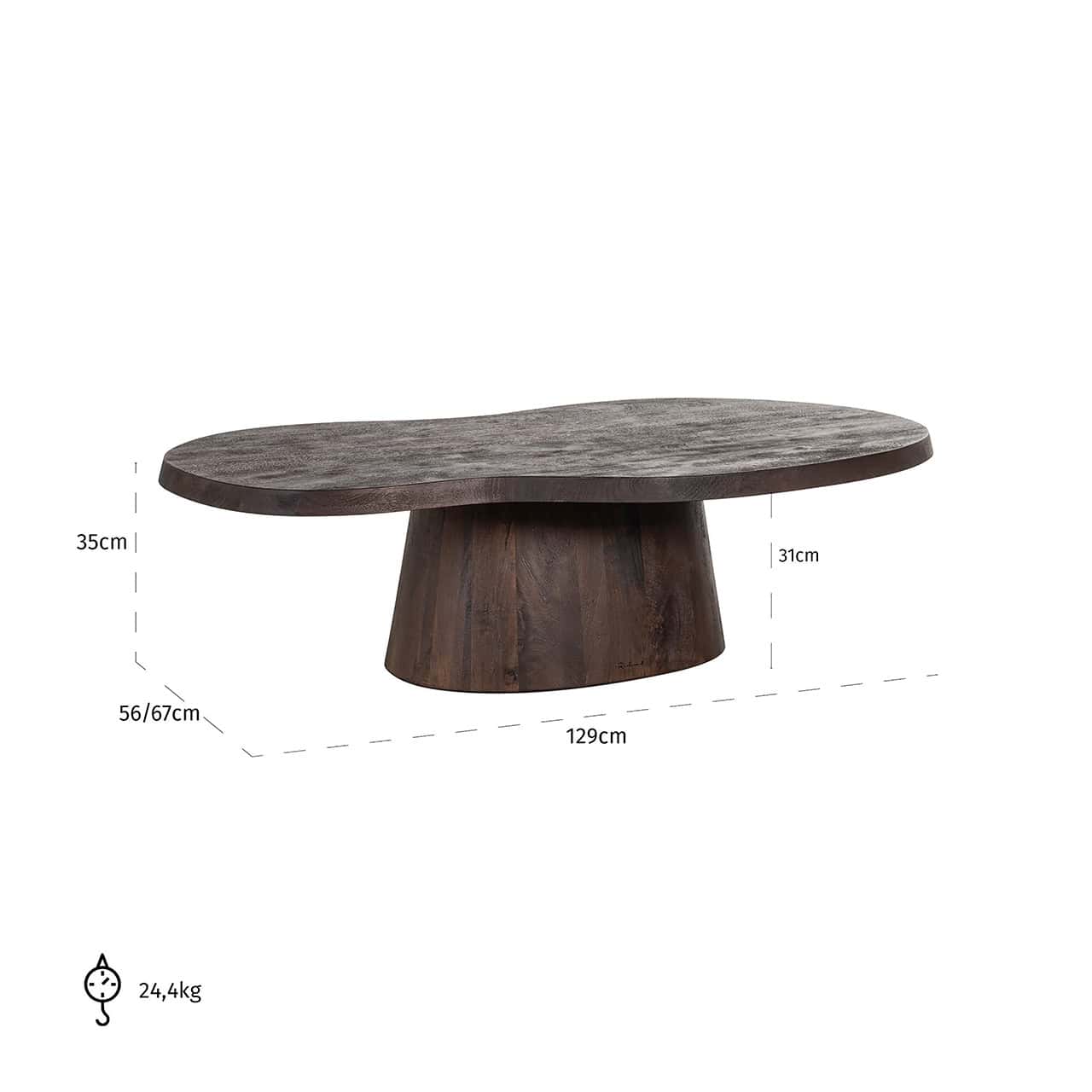Mesa de centro Odile (Marrón oscuro)