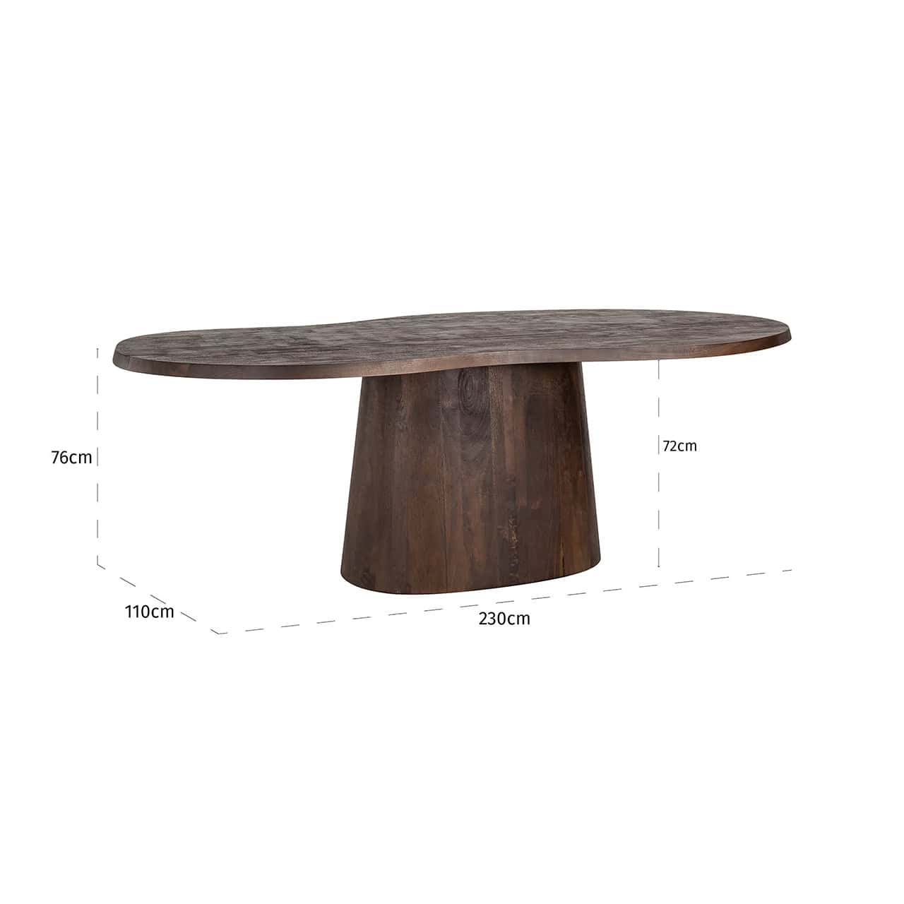 Mesa de comedor Odile 230 (Marrón oscuro)