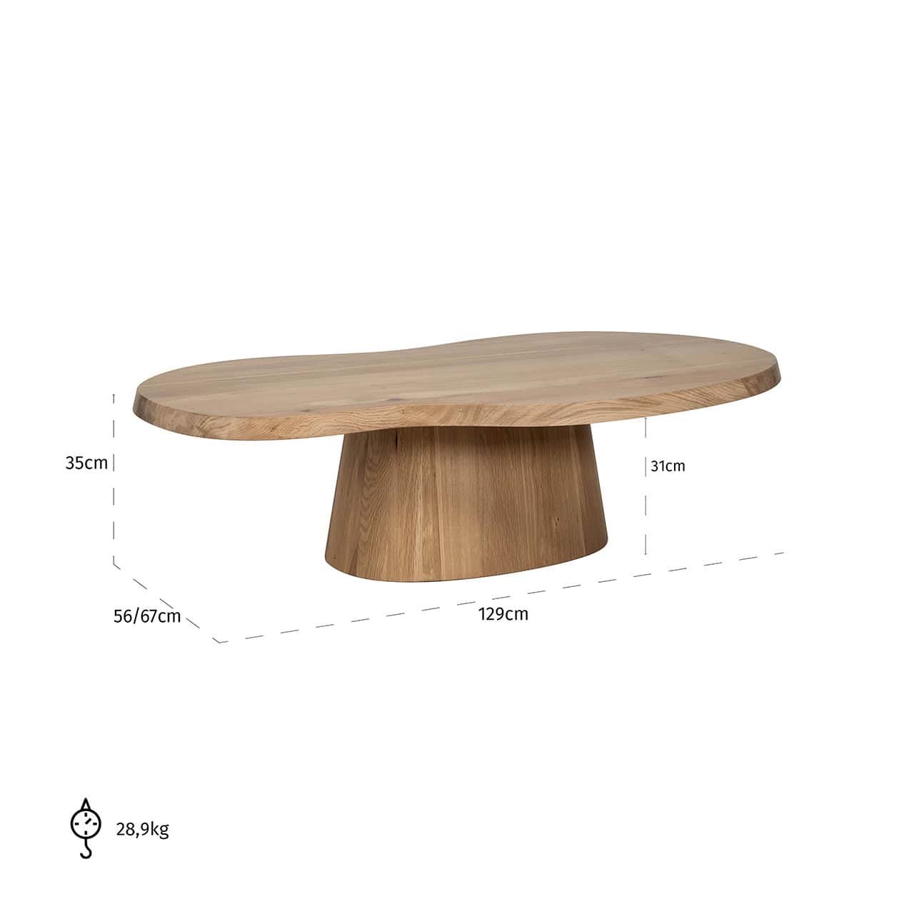 Mesa de centro Riva (Roble natural)