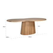 Mesa de comedor Riva 230 (Roble natural)