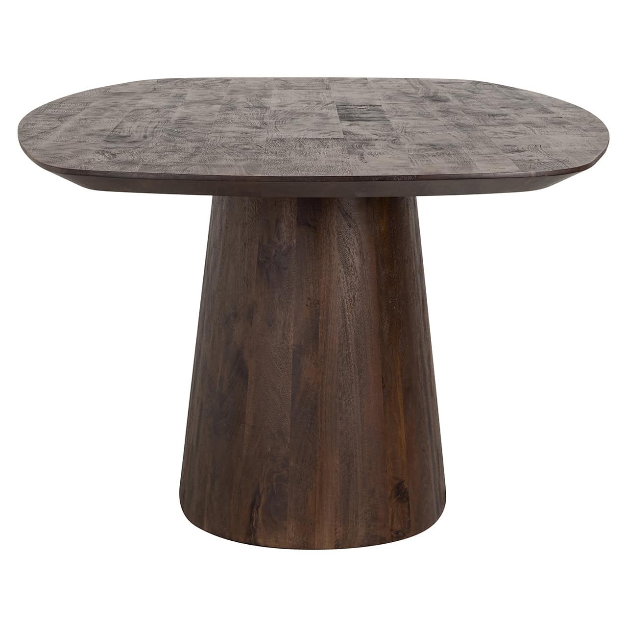 Mesa de comedor Alix danesa ovalada de 230 cm (marrón oscuro)