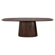 Mesa de comedor Alix danesa ovalada de 230 cm (marrón oscuro)