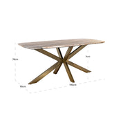 Dining table Bottega Blush beige danish oval 190
