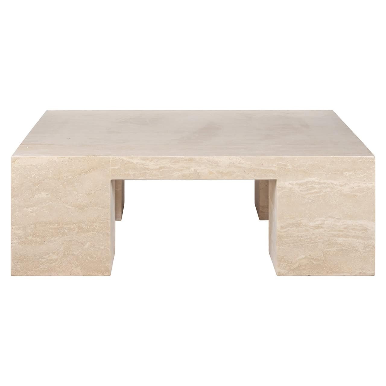 Mesa de centro Biltmore de travertino italiano (beige)