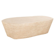 Mesa de centro Fictus 125 imitación travertino (beige)