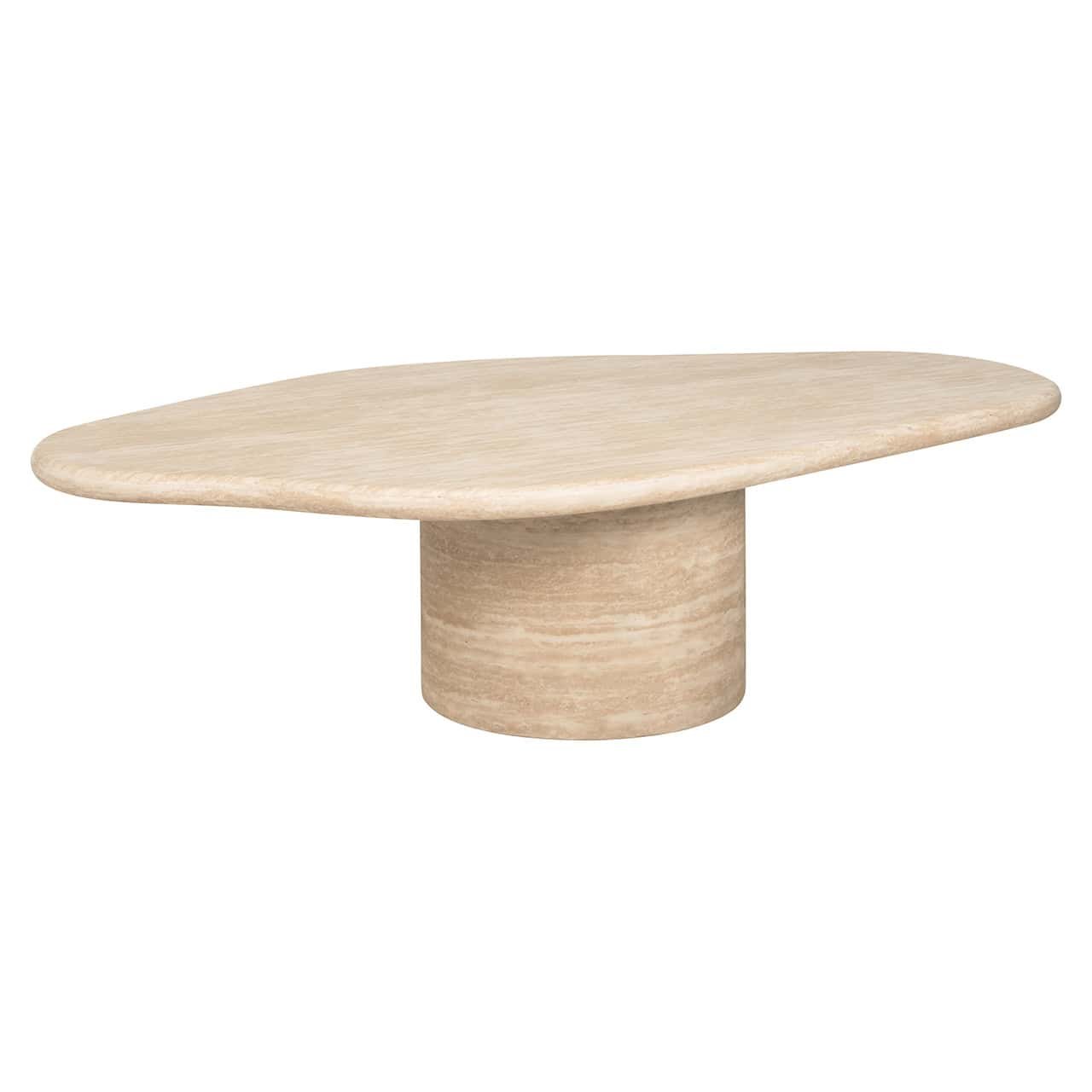 Mesa de centro Fictus 130 imitación travertino (beige)