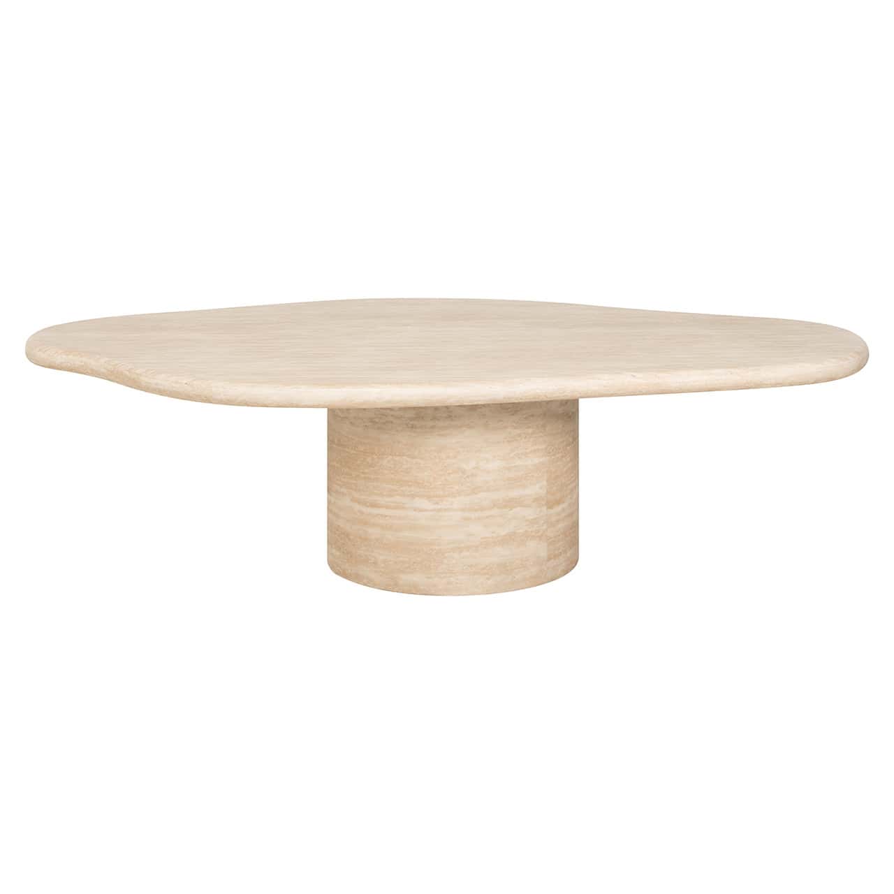 Mesa de centro Fictus 130 imitación travertino (beige)