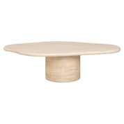 Mesa de centro Fictus 130 imitación travertino (beige)