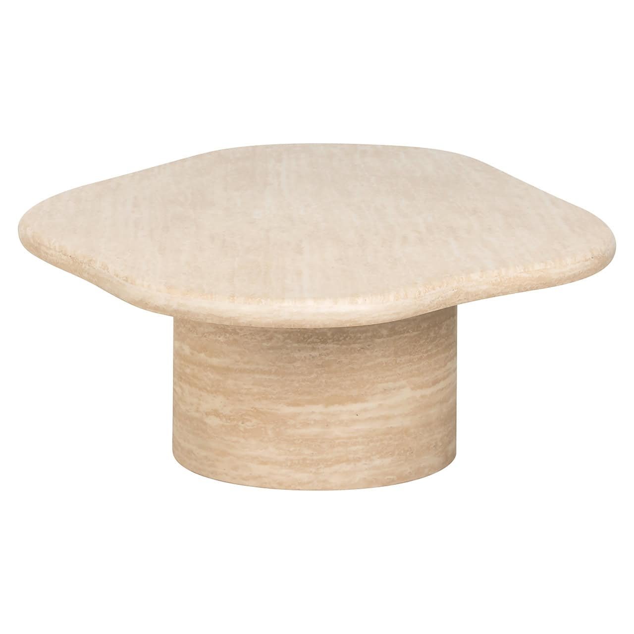 Mesa de centro Fictus 130 imitación travertino (beige)