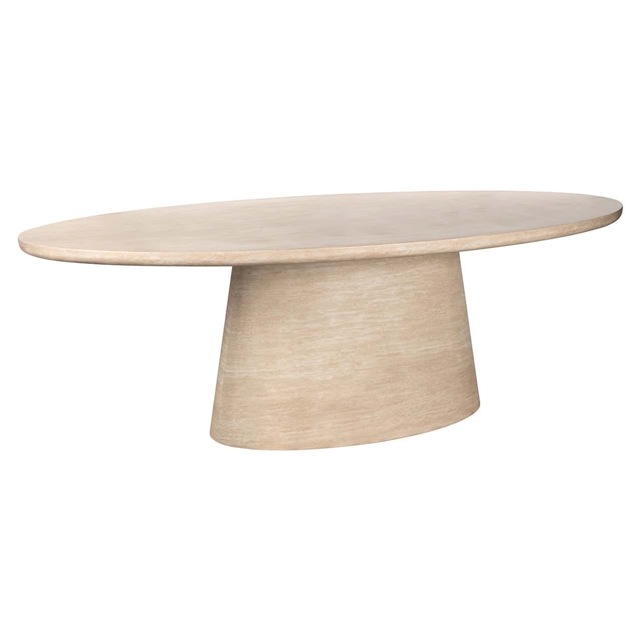 Mesa de comedor Fictus 240 imitación travertino (beige)
