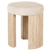 Pouffe Gallice natural beige travertine (Beige)