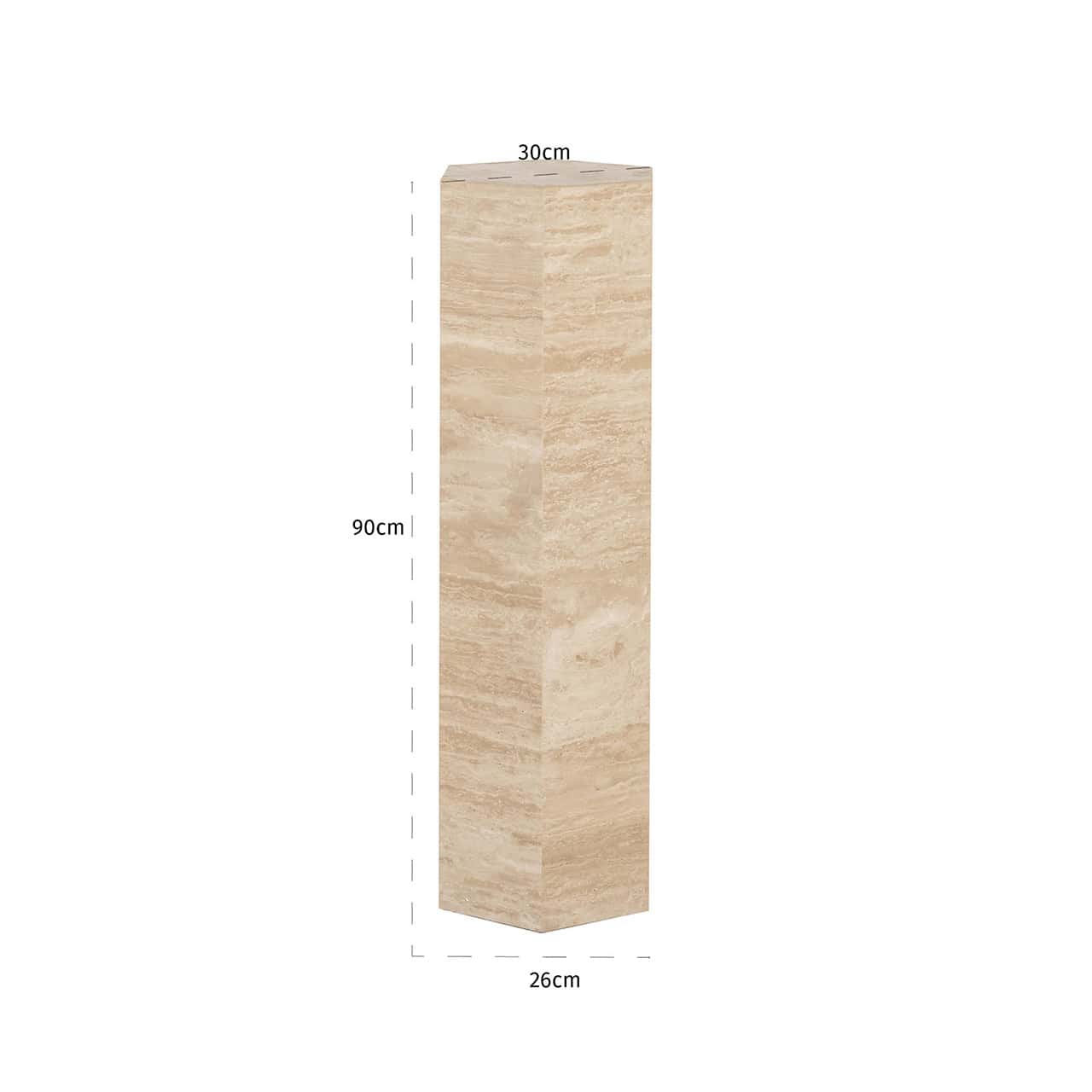 Column Vespin natural beige travertine (Beige)