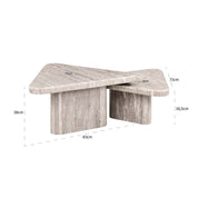 Mesa de centro Dwayne, juego de 2 (arena)
