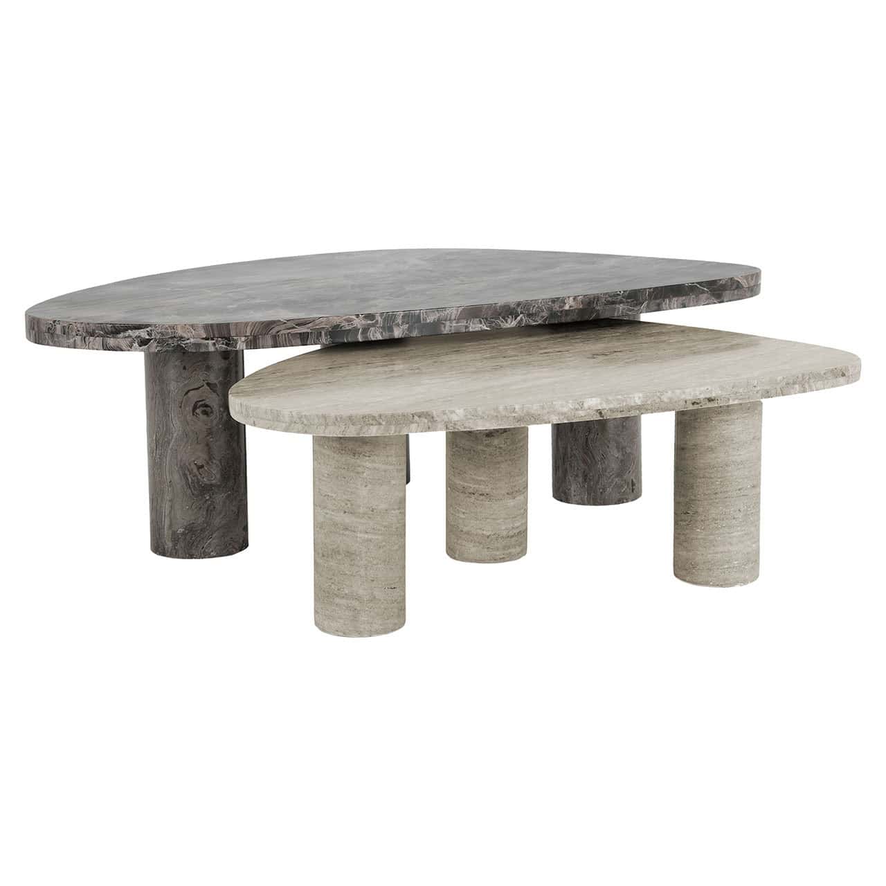 Mesa de centro Nazario juego de 2 (Marrón)