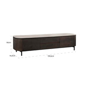 TV cabinet Ritz 2-doors 1-drawer (Brown)