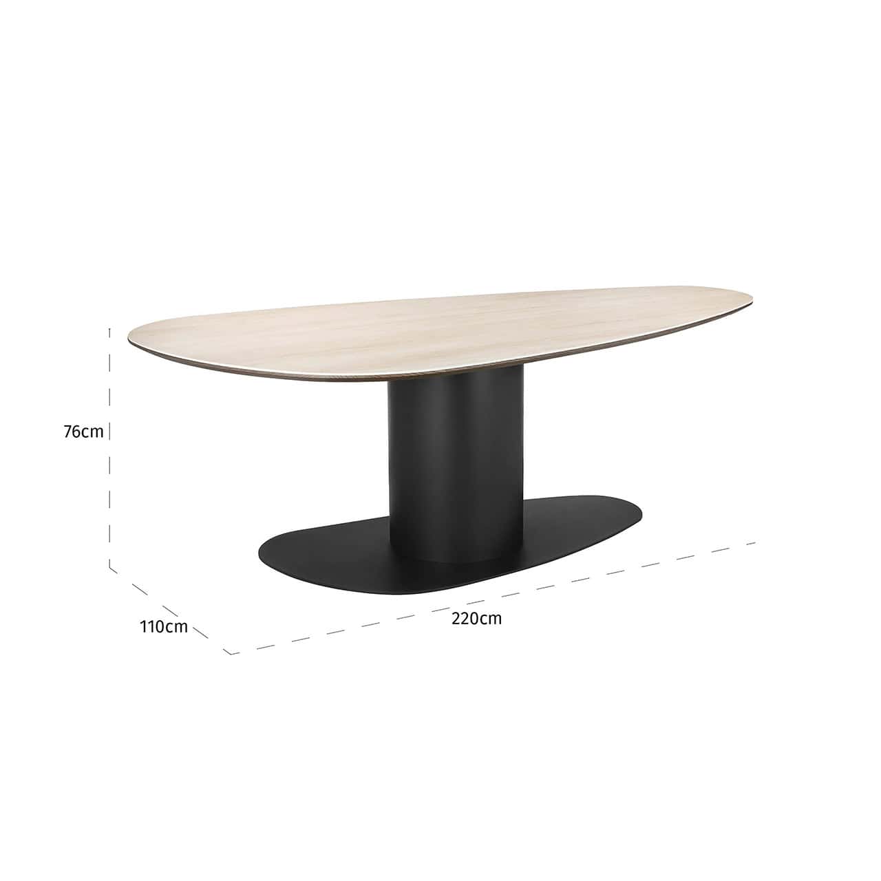 Mesa de comedor Ritz Pebble 220 (Beige)