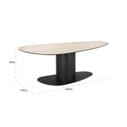 Mesa de comedor Ritz Pebble 220 (Beige)