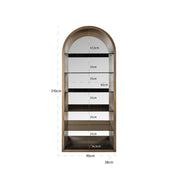 Display cabinet Bowic brushed gold