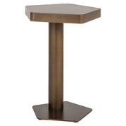 Sofa side table Hexa brushed gold