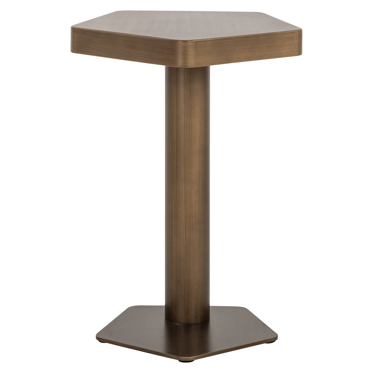 Sofa side table Hexa brushed gold