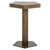 Sofa side table Hexa brushed gold