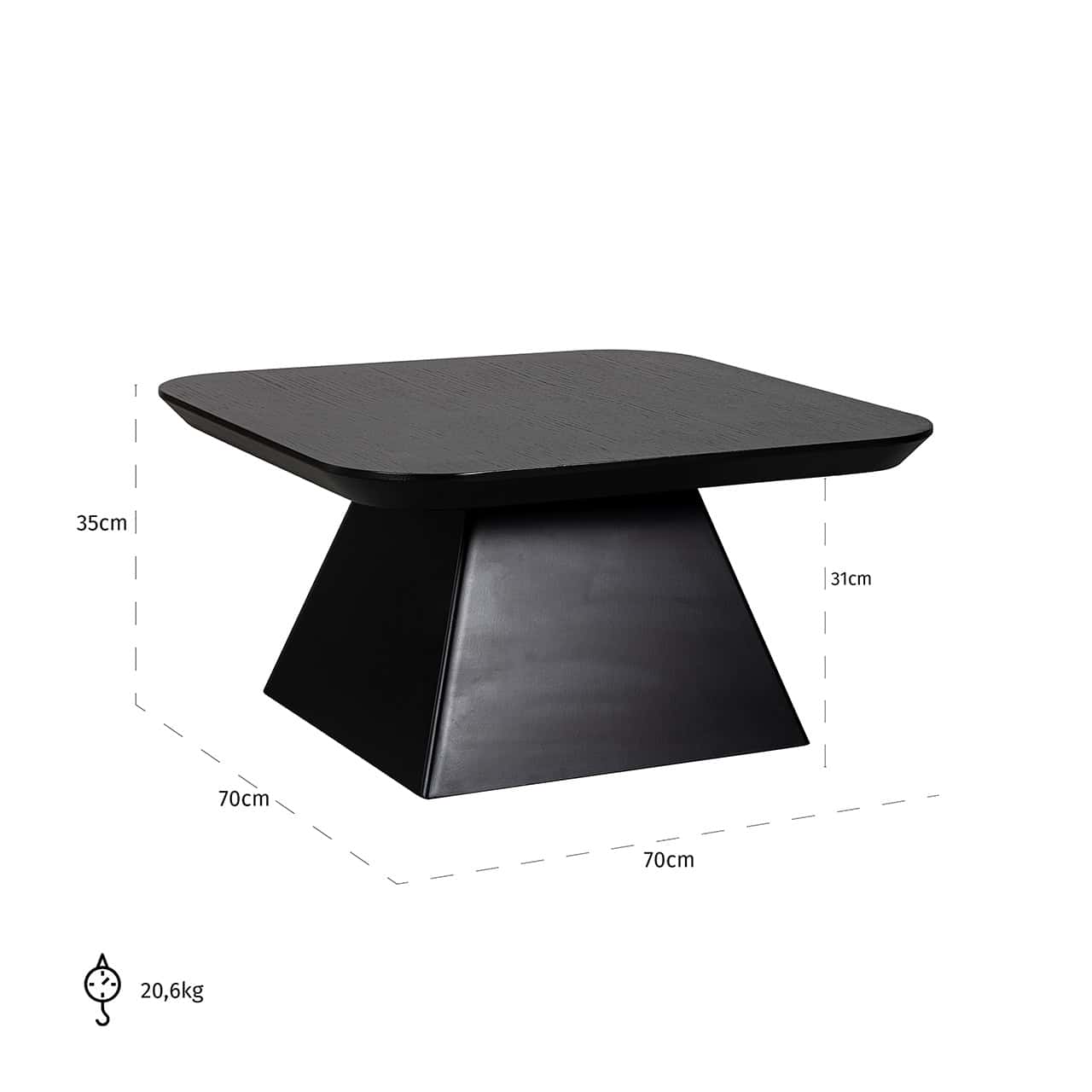 Mesa de centro Bonvoy negra (Negro)