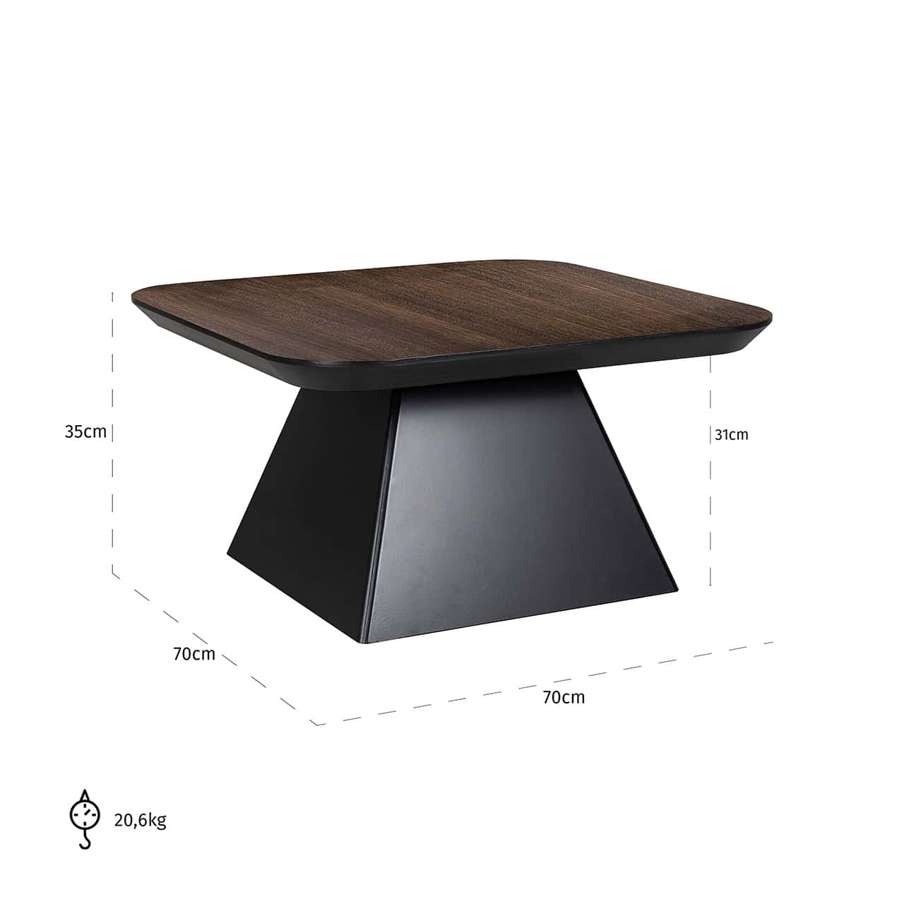 Mesa de centro Bonvoy marrón (Marrón)