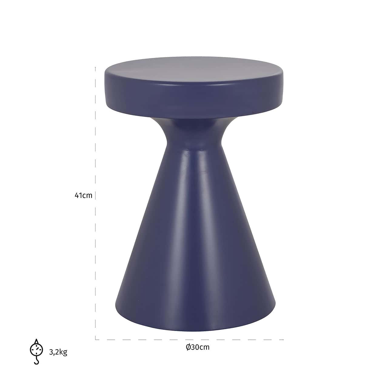 Bijzettafel Kimble par klein 30Ø (Morado)