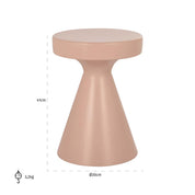 Bijzettafel Kimble roze klein 30Ø (Rosa)